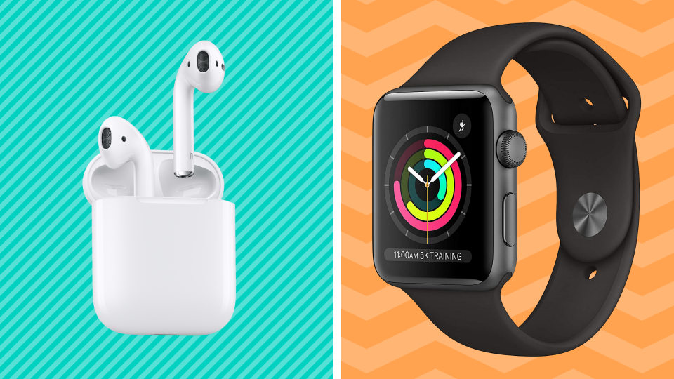 The best sales this weekend are right here—like save on Apple AirPods and Apple Watch Series 3. (Photo: Amazon)