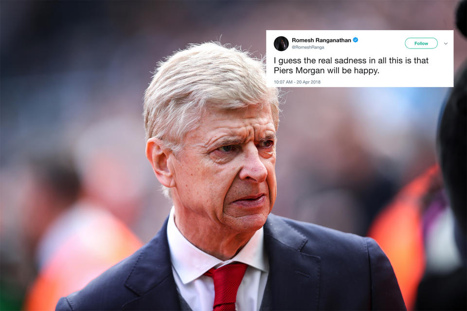 Arsene Wenger will leave Arsenal after 22 years, and social media has had its say