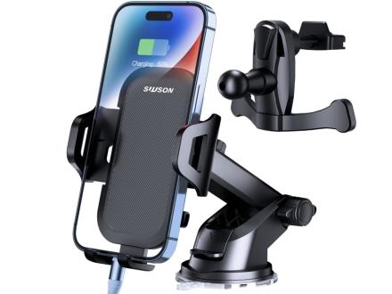 Seven Sparta 2-in-1 Car Cup Holder Phone Mount with 360° Rotation