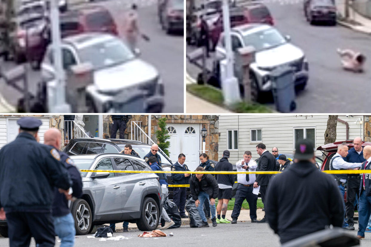 The brief clip, obtained by The Post, shows a light-colored SUV, with a 45-year-old man behind the wheel, whizzing into a parking spot at Vineland Avenue near Grantwood Avenue in Annadale around 9:30 a.m. Wednesday. 