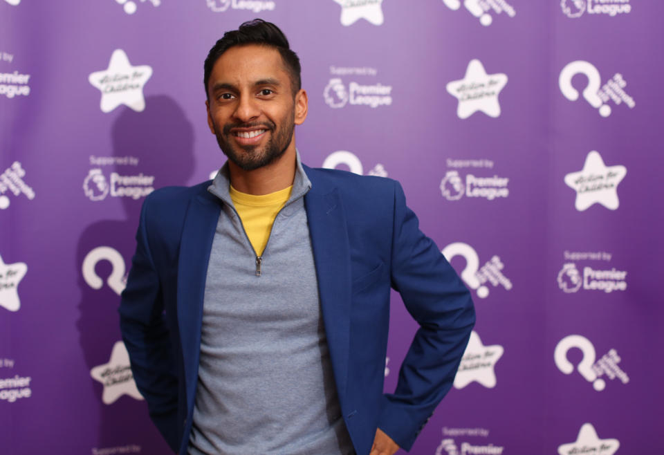 Bobby Seagull attending the Action for Children's The Ultimate News Quiz 2022, at the Grand Connaught Rooms, central London. Picture date: Thursday March 17, 2022. (Photo by James Manning/PA Images via Getty Images)