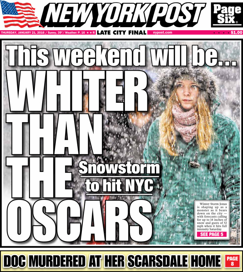 new york post whiter than the oscars