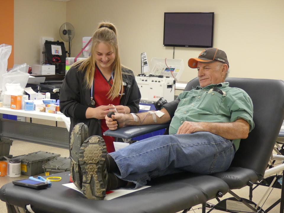 An emergency blood drive in honor of Sgt. Eric Kocheran was held Monday at the Red Cross South Central Ohio Chapter office at 181 N. Bridge St. He was injured during a shoot-out on Nov. 17 and continues to be treated at the Grant Medical Center.