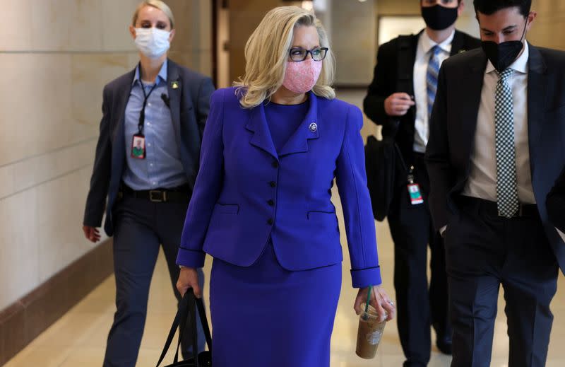 U.S. Representative Liz Cheney (R-WY) arrives on Capitol Hill in Washington