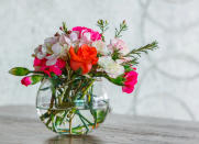 <body><p>Keep <a rel="nofollow noopener" href=" http://www.bobvila.com/articles/how-to-keep-cut-flowers-fresh/#.VUertvlVhBc?bv=yahoo" target="_blank" data-ylk="slk:cut flowers;elm:context_link;itc:0;sec:content-canvas" class="link ">cut flowers</a> looking fresher for longer by placing a few drops of bleach to the water in the vase. Not only does this trick extend the life of your flowers, but it will keep the water clearer as well.</p></body>