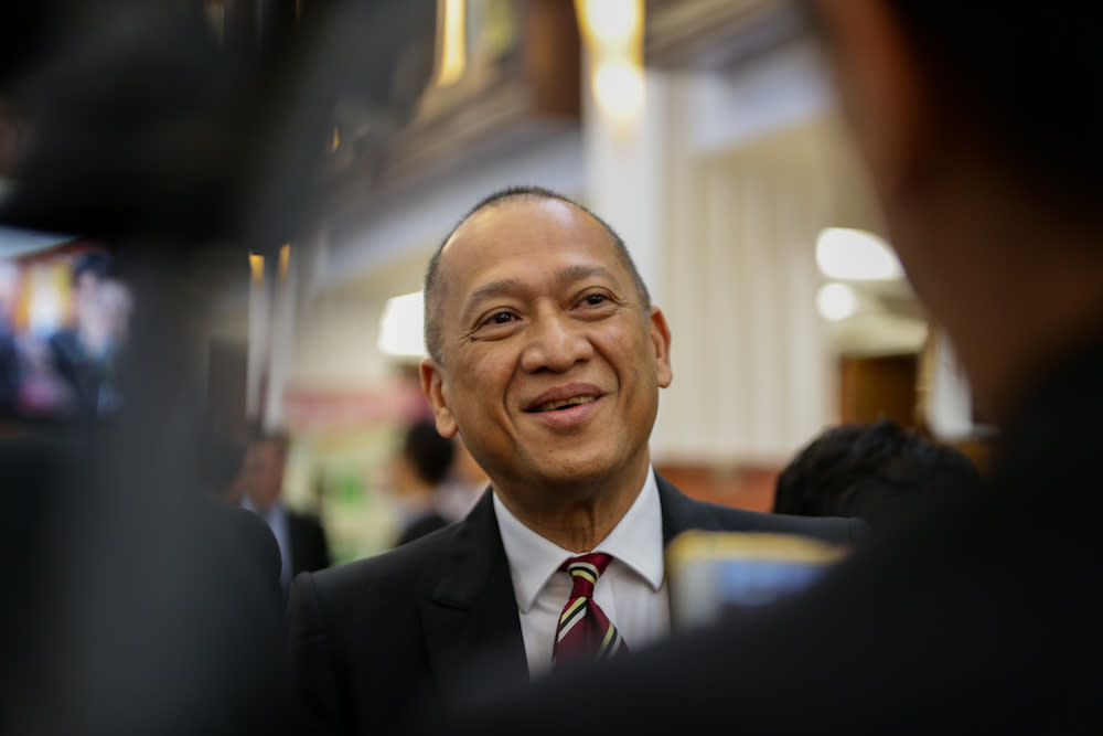 Pandang Rengas MP Datuk Seri Nazri Aziz speaks to reporters in Parliament July 10, 2019. ― Picture by Ahmad Zamzahuri