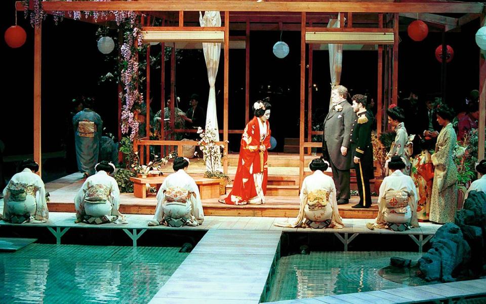 The hall’s four-layer stage was flooded with water for Madame Butterfly -  Alastair Muir