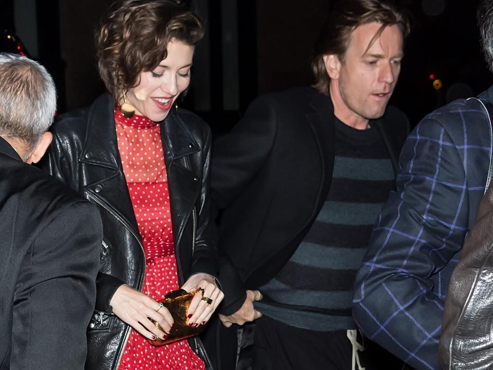 Mary Elizabeth Winstead and Ewan McGregor walking together in New York City in April 2018.