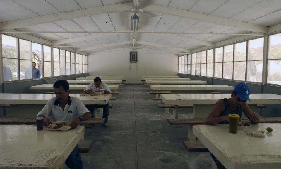 Prisoners in the mess hall at the Islas Marias federal prison island, 90 miles south of Mazatlan, Mexico.