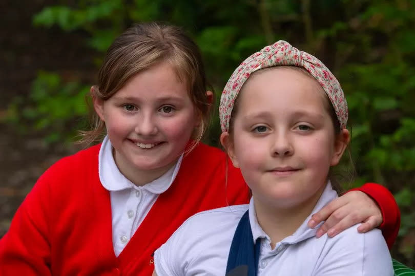 Abigail (right) with her friend Ella