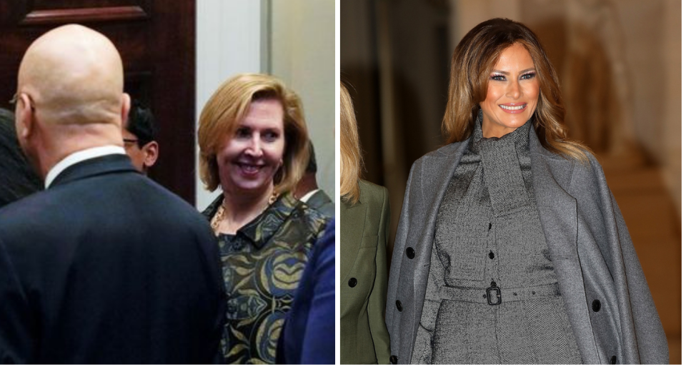 Mira Ricardel (izq), fue despedida de su cargo de asesora de Seguridad Nacional de la Casa Blanca tras un diferendo con la primera dama, Melania Trump, que exigió públicamente su destitución. (Reuters)