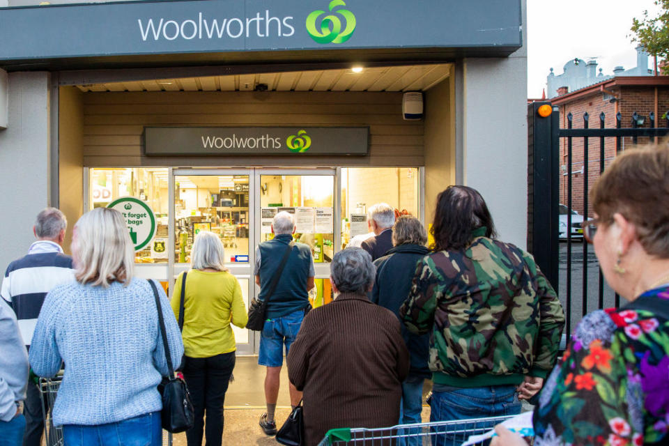 The staff member at the Customer Distribution Centre in one of the 'hotspots' tested positive, a Woolworths spokesperson confirmed. Source: Getty Images