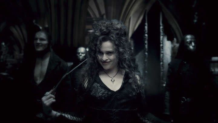 Helena Bonham Carter as Bellatrix Lestrange.
