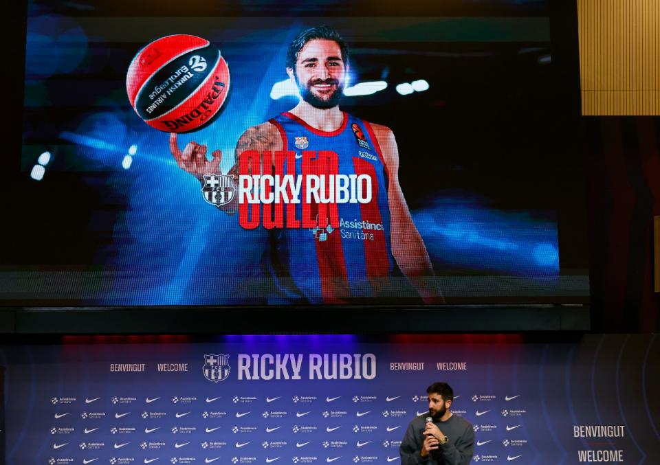 西班牙金童盧比歐（Ricky Rubio）正式回歸老東家巴塞隆納。美聯社