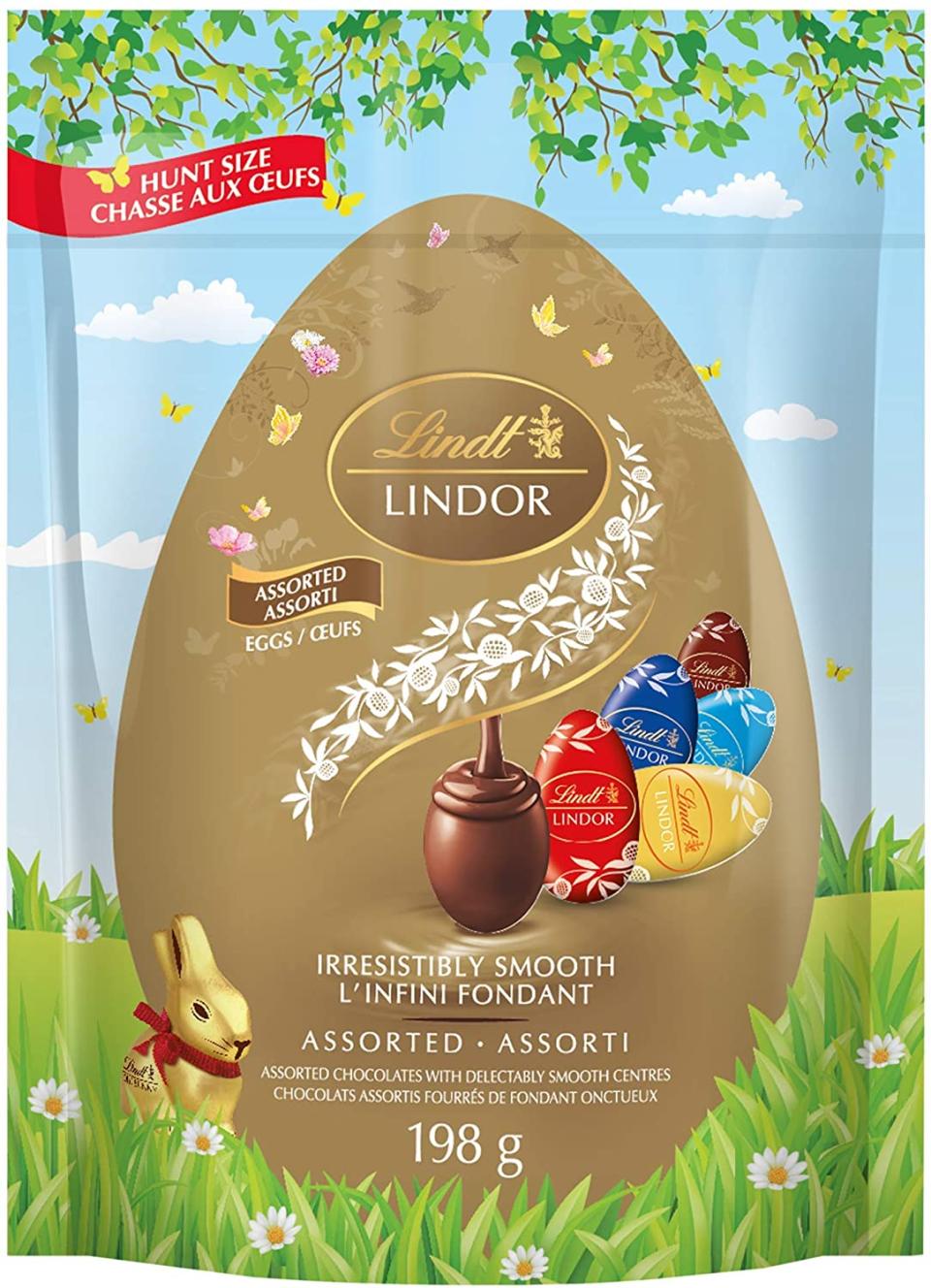 Lindt Lindor Assorted Chocolate Easter Eggs. Image via Amazon.