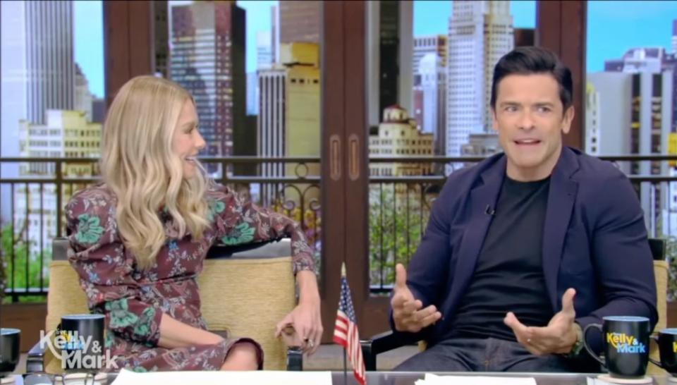 Mark Consuelos revealed during the opening of Tuesday’s “Live” episode that an excited New York City woman mistook him for former host Regis Philbin … even though he died in 2020. ABC