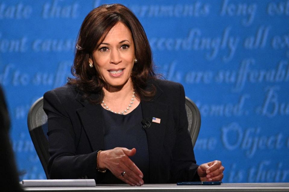 Kamala Harris debates Mike Pence in 2020.