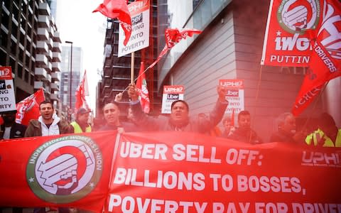 Uber protest - Credit: Reuters