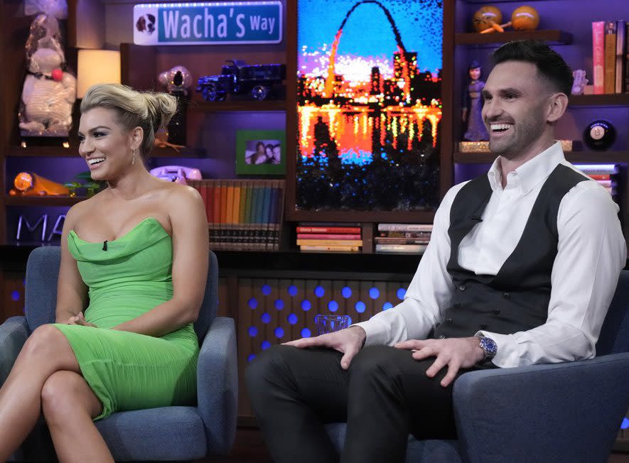 WATCH WHAT HAPPENS LIVE WITH ANDY COHEN -- Episode 20029 -- Pictured: (l-r) Lindsay Hubbard, Carl Radke -- (Photo by: Charles Sykes/Bravo)