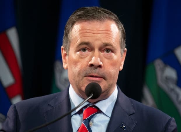 CBC News understands from sources with knowledge of the meeting that government MLAs introduced a motion challenging Alberta Premier Jason Kenney's leadership at some point in Wednesday's meeting, but later withdrew it. (Todd Korol/The Canadian Press - image credit)