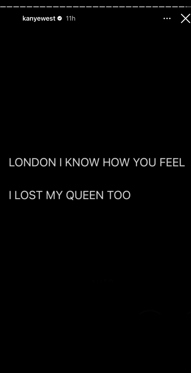 Kanye West: 'London I Know How You Feel I Lost My Queen Too