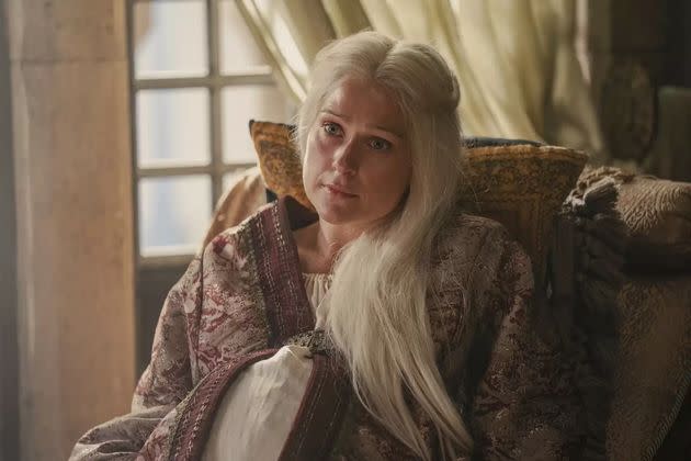 Queen Aemma Targaryen (Sian Brooke) acts in the series premiere of “House of the Dragon.” (Photo: HBO)