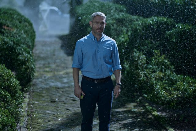 <p>Zac Popik/Lionsgate</p> Martin Freeman in <em>Miller's Girl</em> (2024)