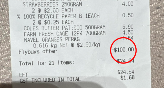 This is why some Coles customers are receiving surprise gift cards and  bonus FlyBuys points