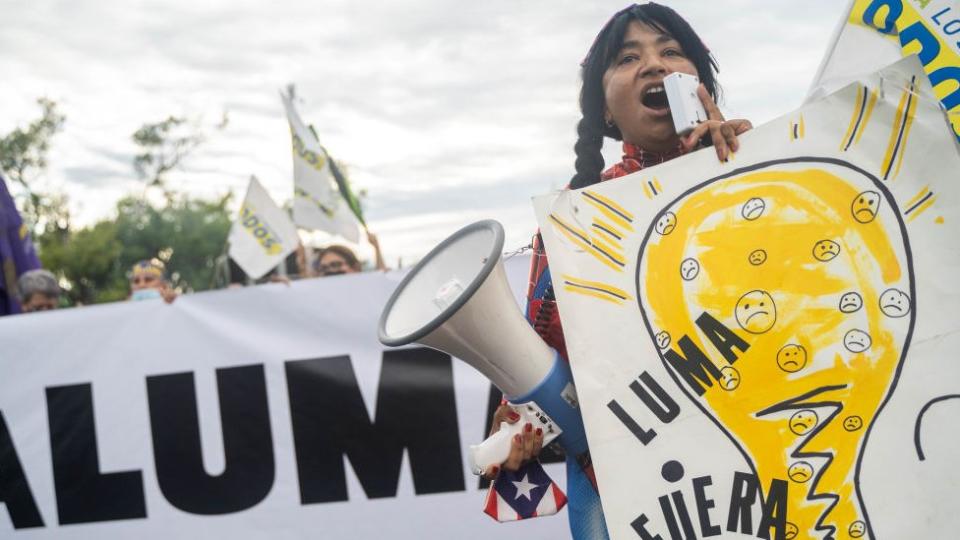 Protesta contra luma energy