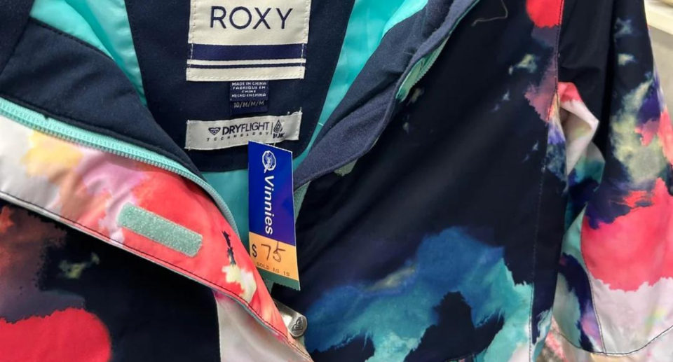 Roxy ski jacket retailing for $75 at Vinnies op-shop