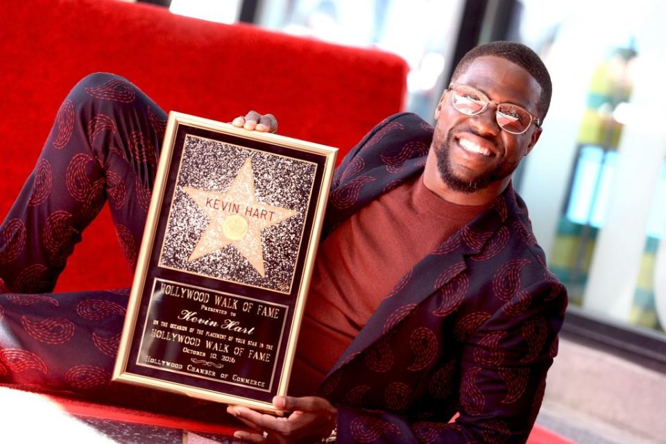 Actor/comedian Kevin Hart is honored with a star on the Hollywood Walk of Fame on October 10, 2016 in Hollywood, California. (Photo by Matt Winkelmeyer/Getty Images)