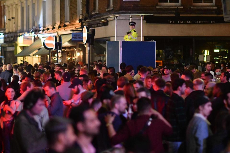 The scenes in Soho have sparked fears of a second wave (AFP via Getty Images)