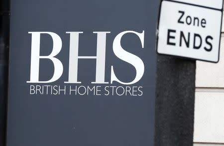 A traffic sign is seen outside the headquarters of retailer British Home Stores in central London, Britain June 2, 2016. REUTERS/Peter Nicholls