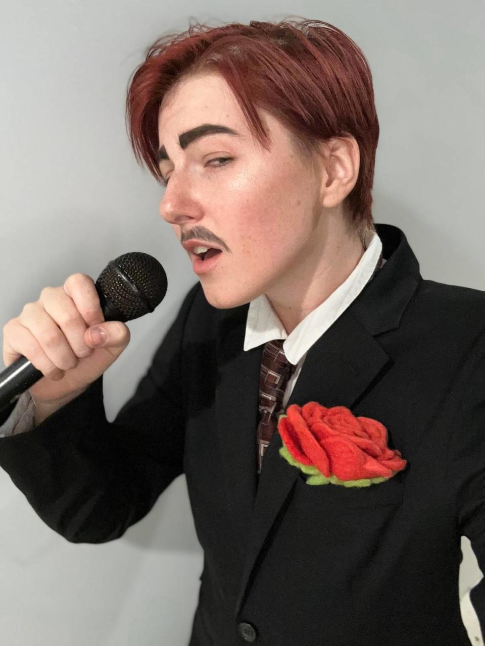 At a performance in November, Gray Gautereaux dressed their drag persona Jackson Havoc in a suit and performed a Michael Bublé song.
