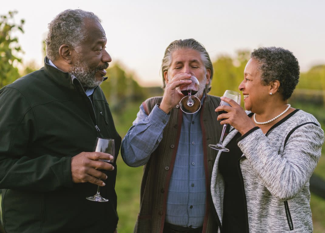 seniors wine tasting