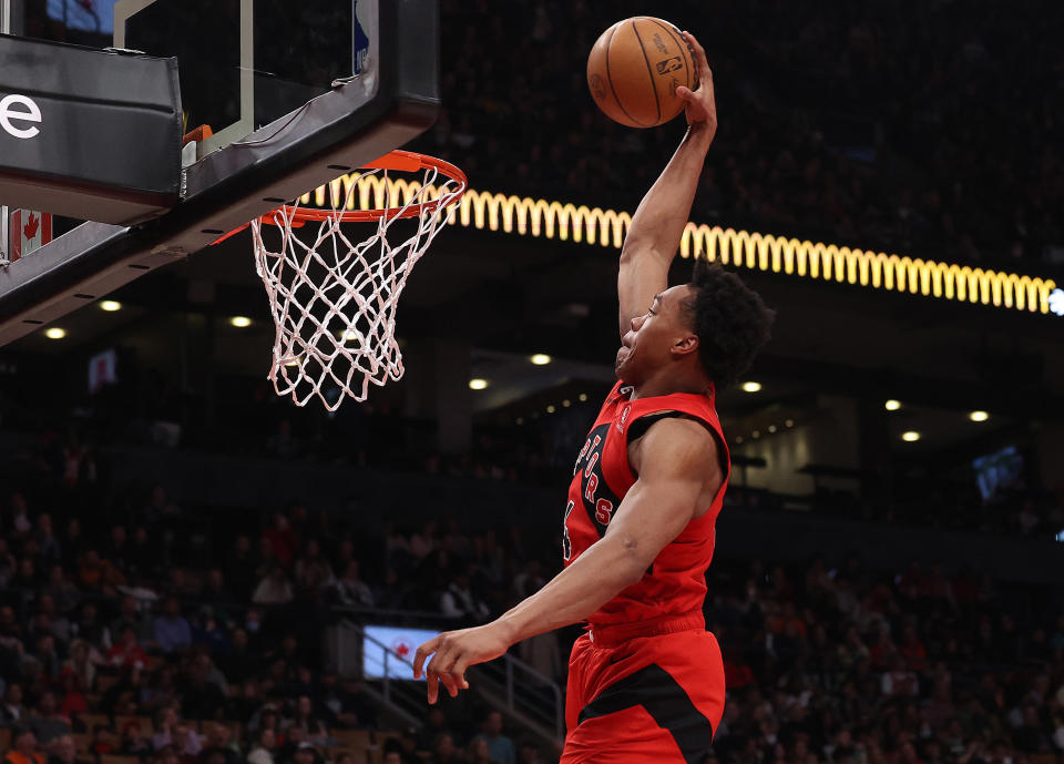 多倫多新希望Scottie Barnes。（NBA Photo Steve Russell/Toronto Star via Getty Images）