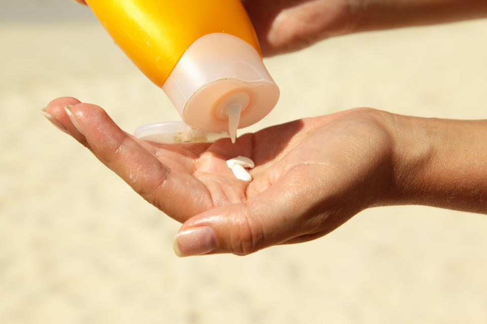 <strong>Should I Use Waterproof Block?</strong><br /><br />There's no such thing as waterproof sunscreen. In fact, the new FDA guidelines will require that sunblocks reduce their claims to "water resistant," "water resistant 40" and "water resistant 80." The numbers connote how many minutes they are able to uphold protection after getting wet. Older bottles may still say "waterproof," but don't believe the hype. <br /><br />If you're spending a great deal of time splashing around -- or you happen to sweat more than the average person, up your frequency of applications.