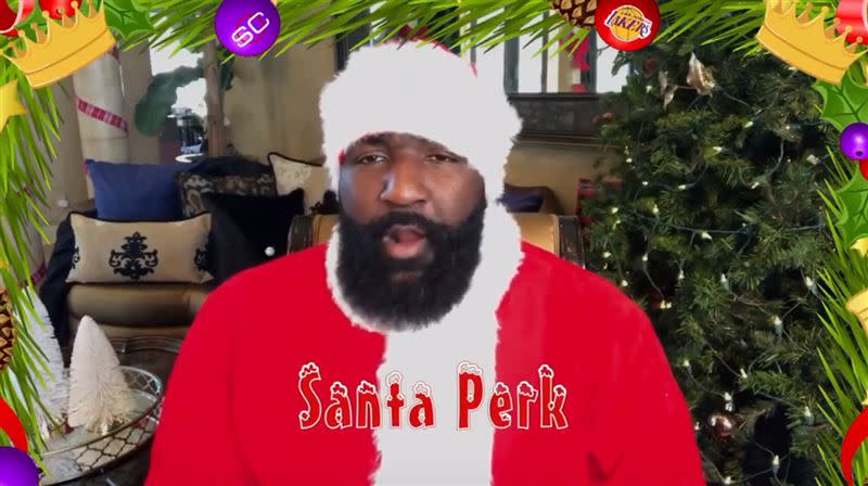 Perkins今改編了聖誕歌來歌頌詹皇是史上最偉大籃球員。（圖／翻攝自推特Kendrick Perkins）