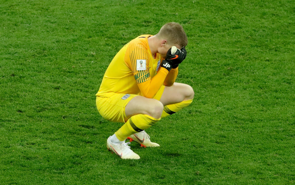 Jordan Pickford is heartbroken after England’s World Cup dream is crushed by Croatia.