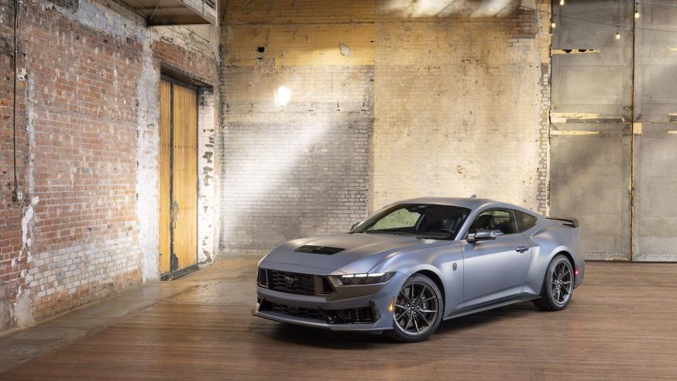 2024 ford mustang coupe with matte clear film front