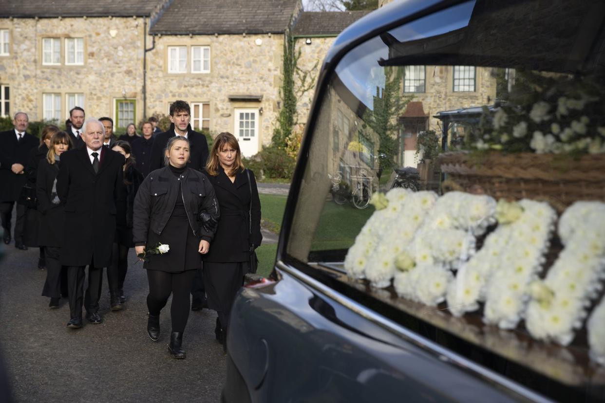 heath's funeral, emmerdale