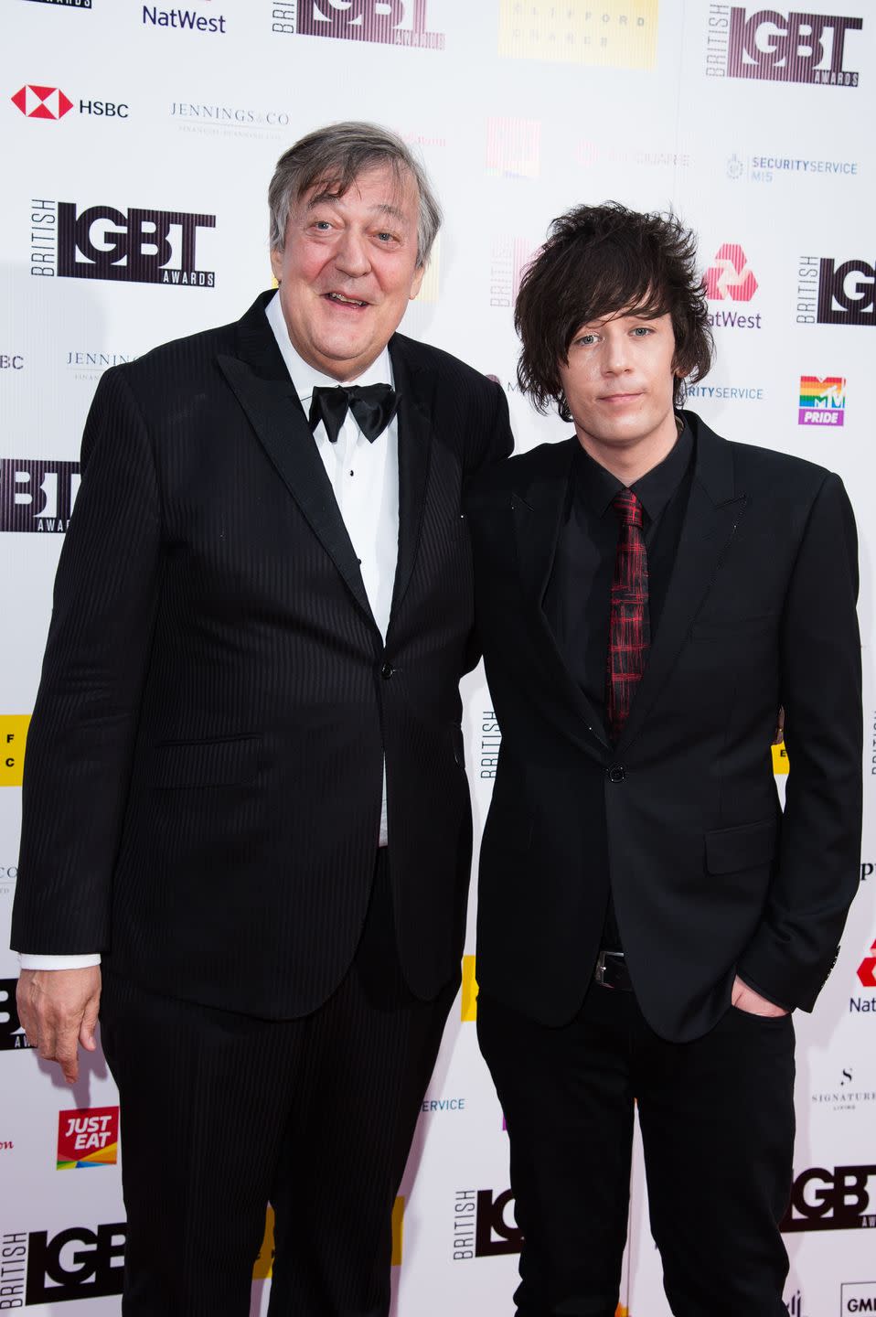 <p>Stephen Fry and Elliott Spencer</p>