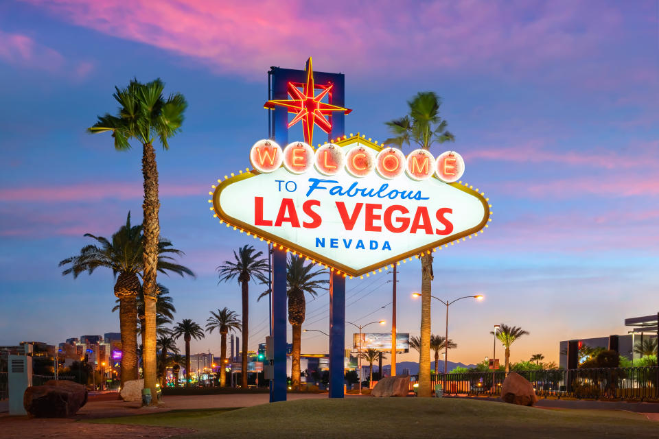 Those headed to Sin City should brace themselves for crowds this weekend as Las Vegas comes in at No. 1 for both AAA and Hopper’s forecasts for top destinations based on online search traffic, and hotel and car rental bookings. (Photo: Getty)