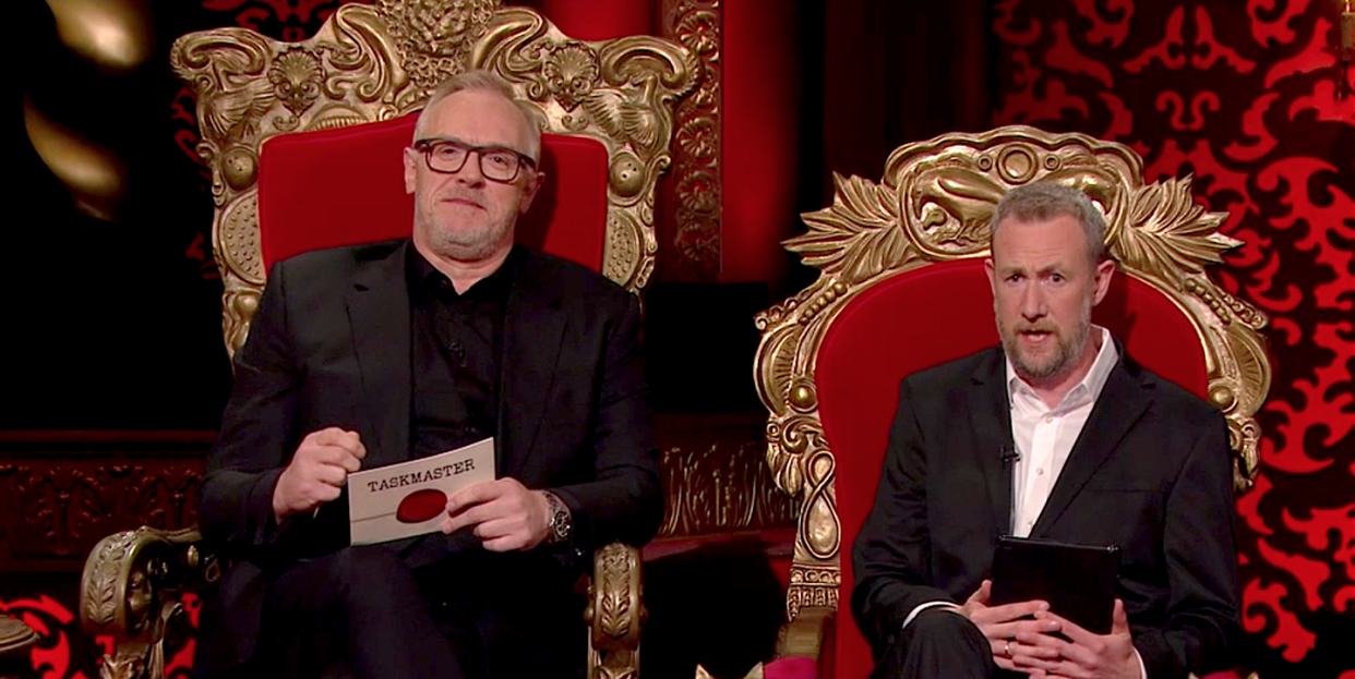 taskmaster series 16, greg davies and little alex horne