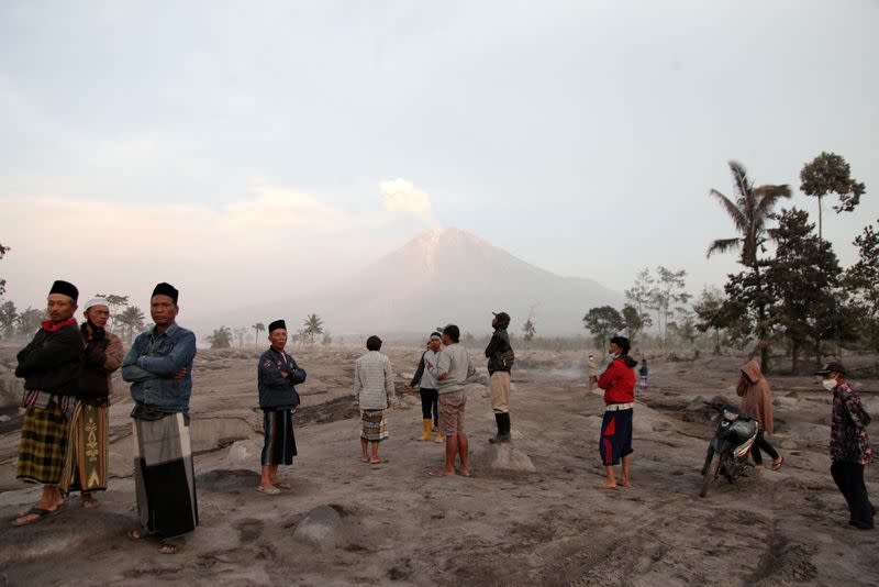 Mount Semeru volcano eruption