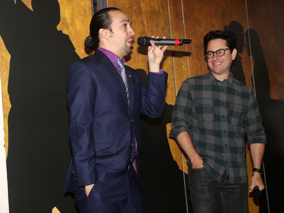 Lin-Manuel Miranda rapping alongside JJ Abrams.