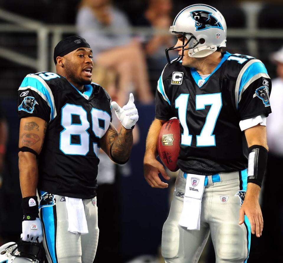 Former Panthers wide receiver Steve Smith (89) and quarterback Jake Delhomme (17) had a knack for getting the job done in the clutch.