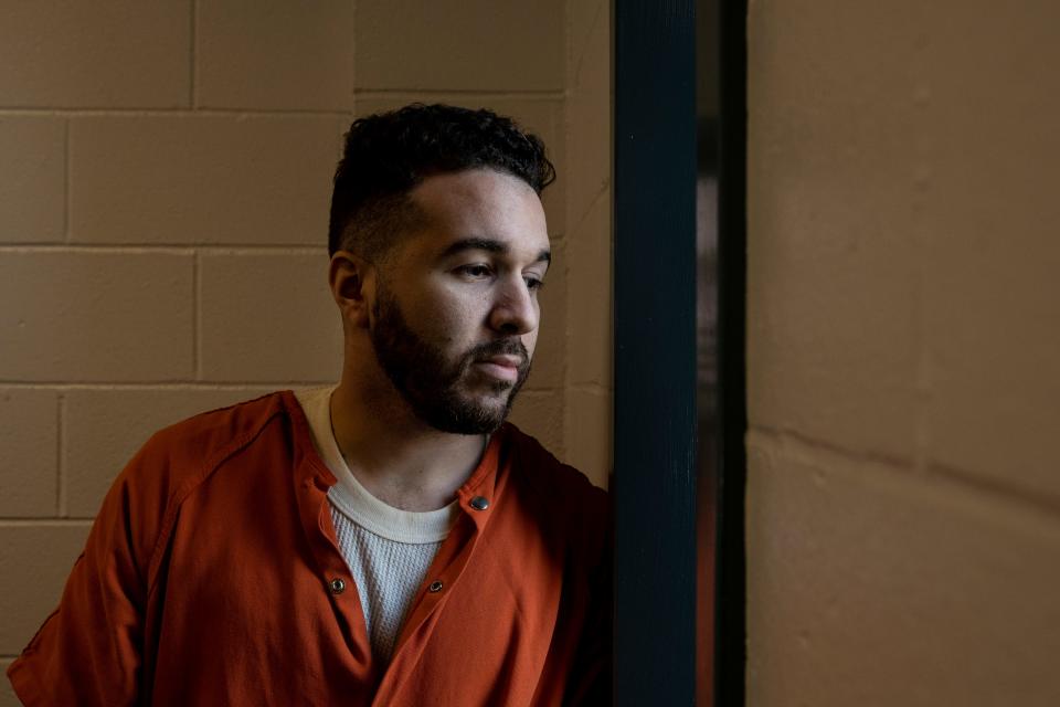 Amjad Mashal is serving time in Bergen County Jail in Hackensack, NJ on bribery charges. Mashal poses for a photo in jail on Tuesday October 18, 2022. 