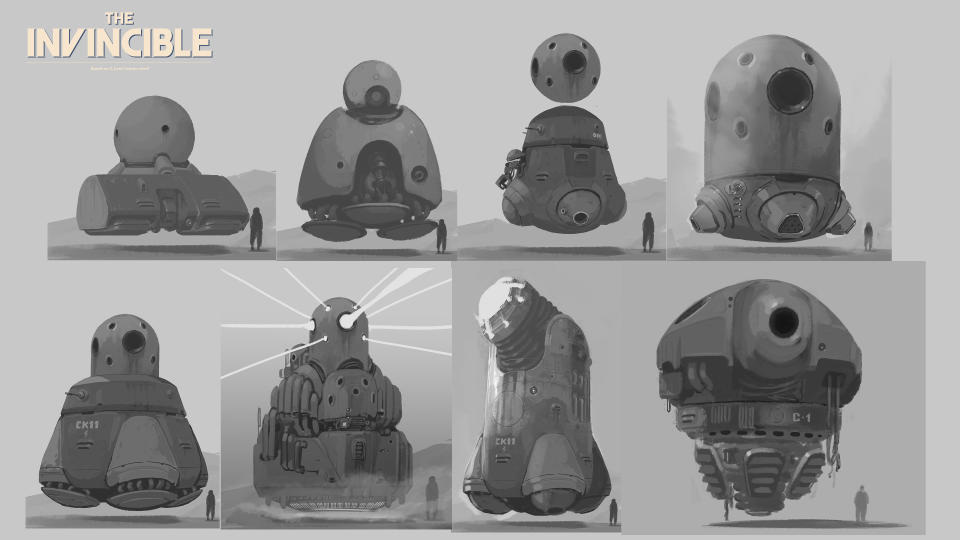 Making The Invincible; rocket ship pod designs