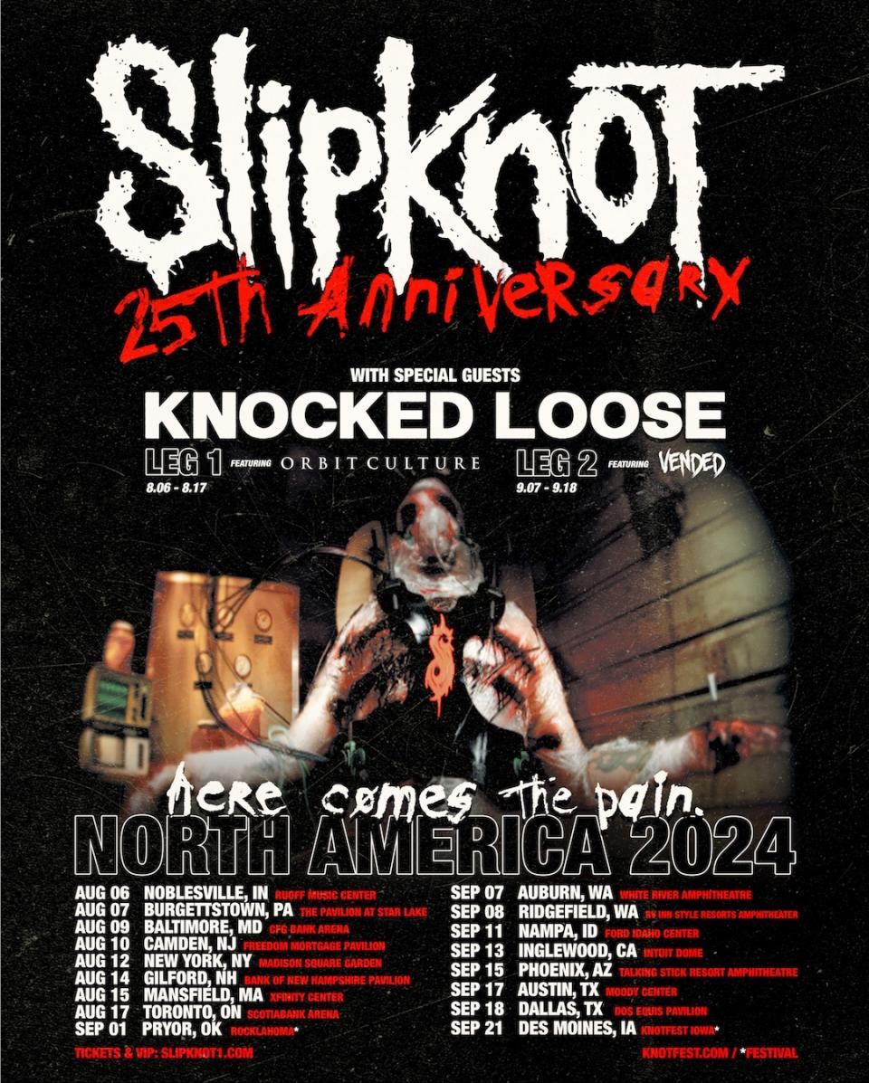 Slipknot NA 2024 Tour Poster